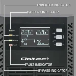 Qoltec 52281 / UPS / Online / 2000VA / 2000 W / LCD / USB (52281)