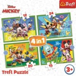 Trefl - Puzzle - Mickeyho klbko: S priateľmi 4v1