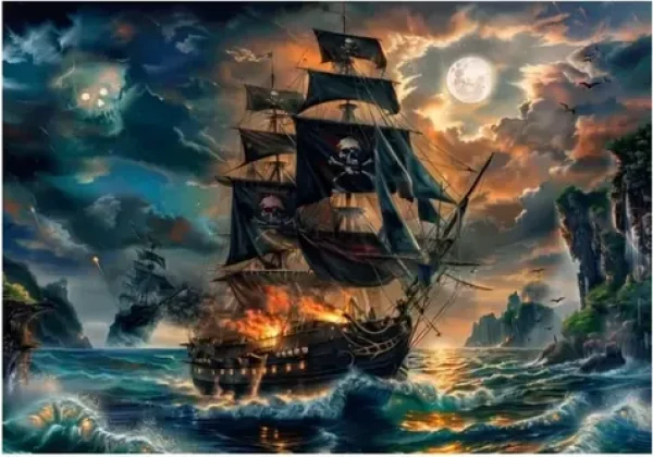 Clementoni 21738 Puzzle Piráti prekliatych morí 300 dielikov