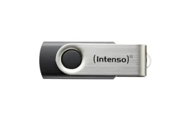 INTENSO Basic Line 64GB strieborno-čierna / Flash disk / USB 2.0 / čítanie 28 MB/s / zápis 6,5 MB/s (3503490)