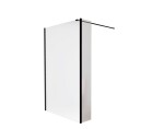 BESCO - Walk-in sprchovací kút AVEO BLACK - FARBA rámu - Čierna, Pevná stena - 50 cm, Rozmer A - 110 cm, Rozmer C - 195 cm, Výplň - Číre bezpečnostné sklo - 8 mm BCAVEO110BL+BCAVEO50BL