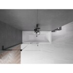 MEXEN/S - Velar L dvojkrídlová posuvná vaňová zástena 100 x 150, transparent, čierna 896-100-003-01-70