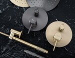 REA - Podomietková sprchová sada Lungo Grip Gold Brush + BOX REA-P8950