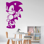 Veselá Stena Samolepka Ježko Sonic Farba: béžová, Veľkosť: 100 x 62 cm