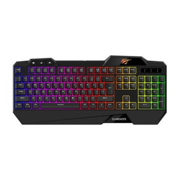 Havit GAMENOTE KB488L RGB / herná klávesnica / USB / QWERTY / 1.5 m (KB488L)