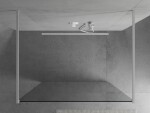 MEXEN/S - Kioto Sprchová zástena WALK-IN voľne stojaca 115 x 200, transparent 8 mm, biela 800-115-002-20-00