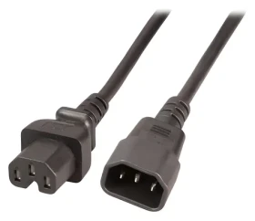 EFB C14 - C15 / Predlžovací napájací kábel / 2 m / 10 A / čierna (EK585.2V2)