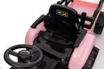 Mamido Mamido Detský elektrický traktor s vlečkou 12V 7Ah ružový