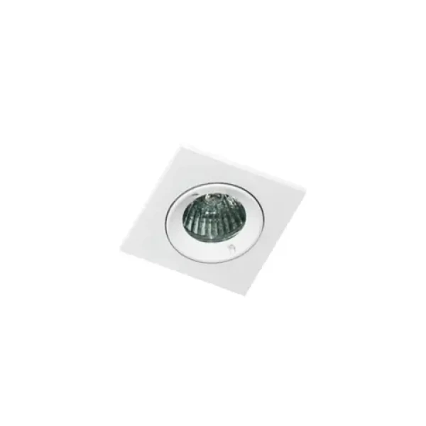 Azzardo Pablo biela / Kúpeľňové podhľadové svietidlo / 1x GU10 / 50W / bez zdroja / 8 cm hranaté / IP54 (SKL000389729)