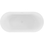 MEXEN/S - Paola voľne stojaca vaňa reliéf 150 x 75, biela lesk, sifón a prepad biela 52721507500-20