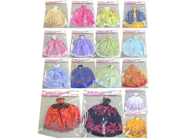 MaDe 59728 Šaty plesové pre bábiku 21 druhov - mix