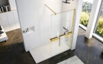 HOPA - Walk-in sprchovací kút LAGOS GOLD NEW 200 - Farba rámu - Zlatá, Rozmer A - 140, Rozmer C - 200, Výplň - Číre bezpečnostné sklo - 8 mm BCLAGO14BGCN2