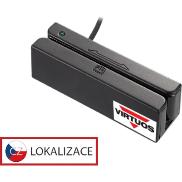 Virtuos MSR-100A čierna / Čítačka magnetických kariet / emulácia (KBW) / RS-232 / USB (EIE0003)