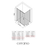 CERANO - Sprchovací kút Orlano L/P - 5 mm - chróm, transparentné sklo - 120x100x195 - posuvný CER-DY505B-90-223