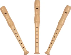 GOKI Detská drevená flauta 20 cm prírodná