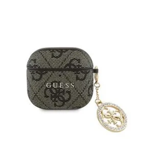 Guess 4G Script PC/PU Charm Puzdro pre AirPods 4 Brown (57983124131)