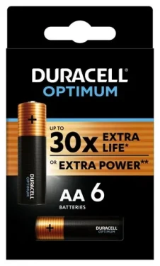 Duracell - Optimum alkalická batéria ceruzková AA 6 ks (42385)