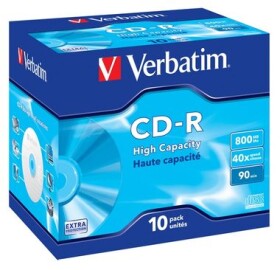 VERBATIM CD-R90 800MB EP/DL/40x/90min/jewel/10pack (43428)