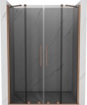 MEXEN/S - Velar Duo posuvné sprchové dvere 150, grafit, meď kartáčovaná 871-150-000-42-65