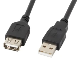 Lanberg CA-USBE-10CC-0018-BK čierna / Predlžovací kábel USB 2.0 / AM- AF / 1,8 m (CA-USBE-10CC-0018-BK)