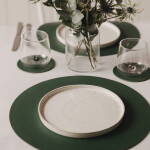 Eulenschnitt Oboustranné prostírání Star Green Ø 35 cm