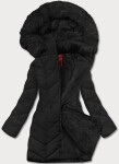 Čierna dámska zimná bunda s kapucňou (2m-21308) odstíny černé XXL (44)