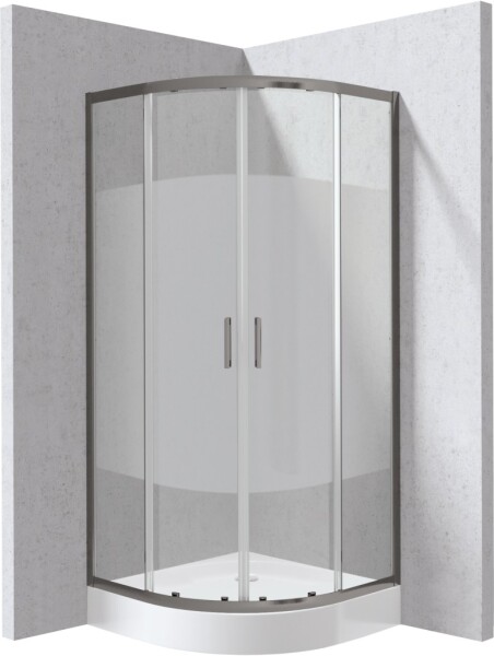 DEANTE - Funkia Evo štvrťkruhový kút s vaničkou, 90x90 cm – vzor pruh KYPZDE99P
