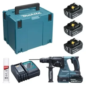 Makita DHR243RT3J / Aku kombinované kladivo / 18V / 950 ot-min / 4700 príklepov-min / 2.0J / 3x 5.0 Ah (DHR243RT3J)