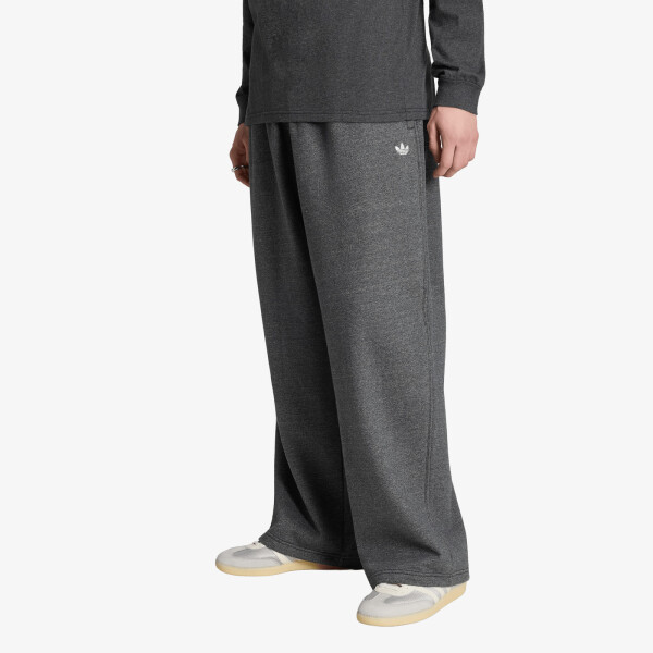 Kalhoty adidas Trefoil Essentials Melange Baggy Open Hem Dark Grey Heather S