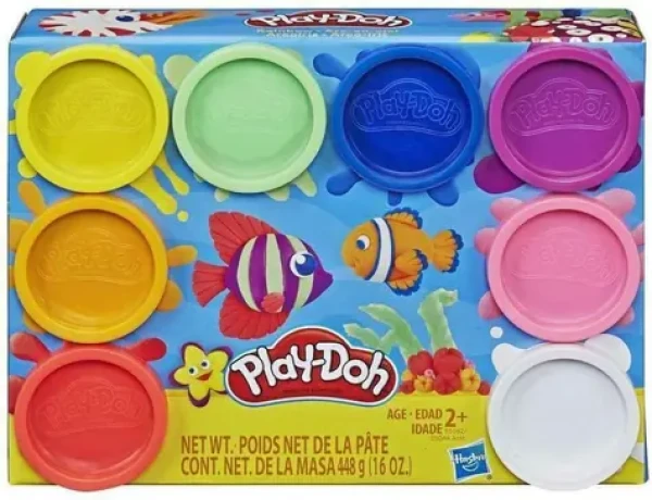 Hasbro Play-Doh Balenie 8 farebných téglikov - Rainbow