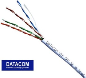 DATACOM UTP kábel CAT5E PVC 305m (drôt) biely (50271005203)