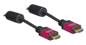 DeLock HDMI A - HDMI A 5m čierna / Kábel / High Speed HDMI / 4K / 120 Hz / pozlátené konektory (84335)