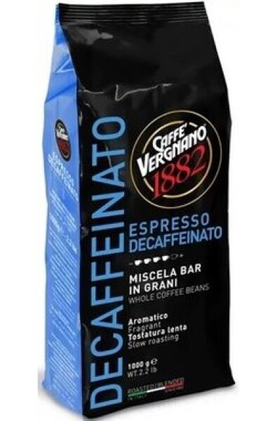 Vergnano Espresso Decaffeinato 1 kg / Zrnková káva / 100% Arabica (8001800000513)