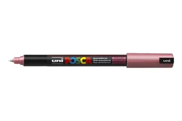 POSCA PC-1MR metalická červená / Popisovač / Akrylový / Okrúhly hrot 0,7 mm / Rýchloschnúci (181784)
