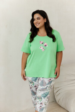 3372 DÁMSKE PYŽAMO LIA 2XL-3XL zelená 2XL