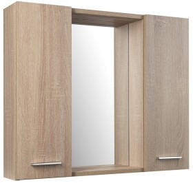 AQUALINE - ZOJA/KERAMIA FRESH STRIP galérka s LED osvetlením, 70x60x14cm, dub platin 45029S