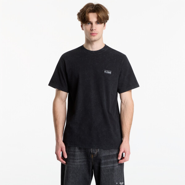 Tričko Daily Paper Textured Metallic Shield T Shirt Washed Black XXL