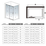 H K - Sprchovací kút DIAMOND 150x80 L/P variant vrátane sprchovej vaničky z liateho mramoru SE-DIAMOND15080/SE-THOR-15080