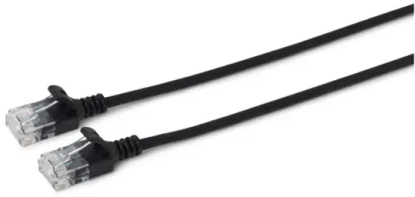 MicroConnect CAT6a U/UTP SLIM 1m čierna / LSZH (V-UTP6A01S-SLIM)