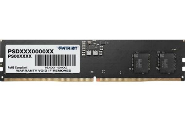 Patriot Signature 8GB 4800MHz čierna / DDR5 / CL40 / On-DieECC / Unbuffered / 1.1V / dopredaj (PSD58G480041)