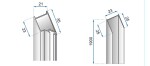 REA/S - Sprchové Dvere Molier Chrome + Profil 80 KPL-K6367