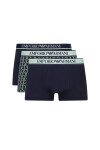 Pánske boxerky 3Pack 112130 4R717 tm. modrá so zelenou Emporio Armani