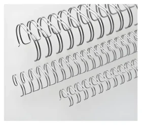 EuroSupplies Kovové chrbty (3:1") 14,3 mm strieborné / Viazacie chrbty / pre 101-120 listov 80 g papiera / 50 ks