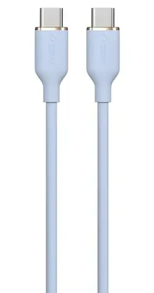 Devia Jelly Series silikónový kábel modrá / Kábel USB-C - USB-C / 1,2 m (6938595386671)
