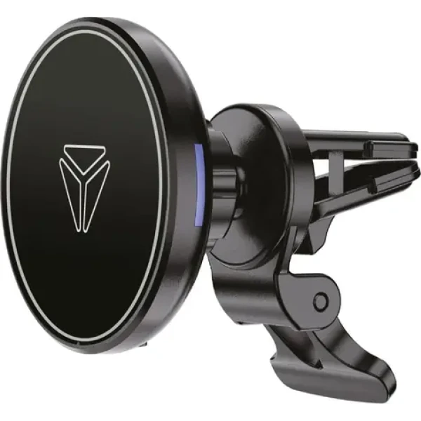 YENKEE YSM 615 čierna / Magnetický držiak do mriežky ventilácie / bezdrôtové nabíjanie 15W / otočný (8590669319800)