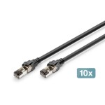 Digitus DK-1843-030-10 RJ45 sieťové káble, prepojovacie káble CAT 8.1 3 m čierna 1 ks; DK-1843-030-10