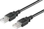 MicroConnect kábel USB2.0 A (M) - USB2.0 A (M) / 0.5m / čierna (USBAA05B)