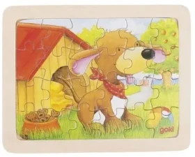 GOKI Drevené puzzle Psík