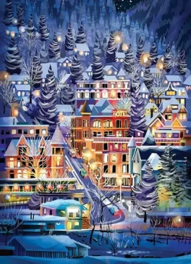 COBBLE HILL Puzzle Lyžiarske mesto
