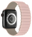 Devia Nature Silicone Magnetic 44/45/46 mm Stardust Pink / Remienok pre Apple Watch / Silikónový / Magnetické zapínanie (6942297104440)